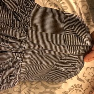 Striped strapless dress